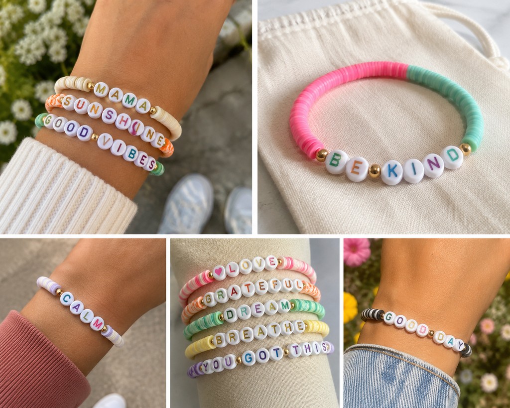 Custom Personalized Disc Bead Bracelet