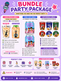 Kpop Demon Hunter Party Package | 90pcs Sticker Label Bundle | Noodle, Capri Sun & Soda Can Labels