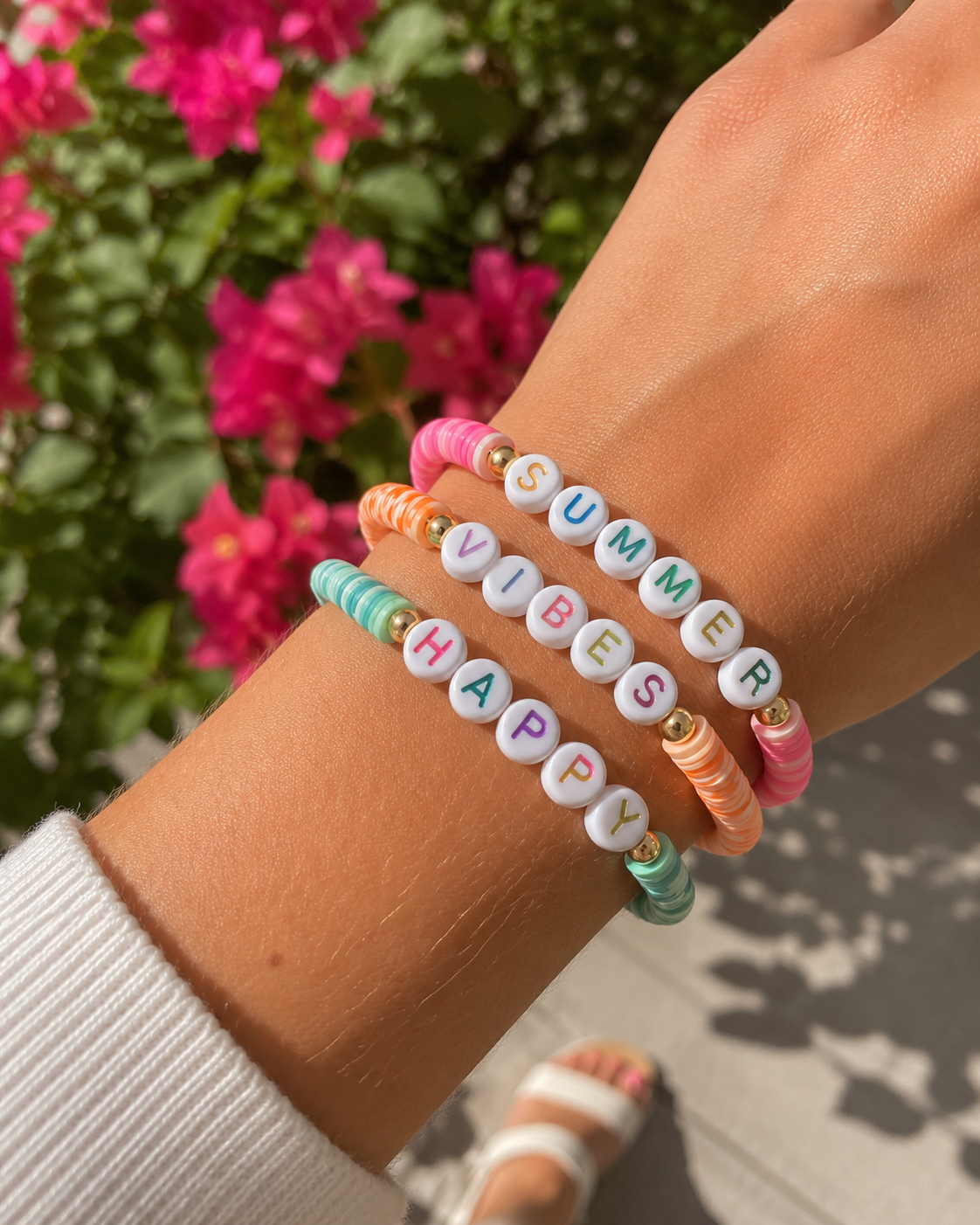 Custom Personalized Disc Bead Bracelet
