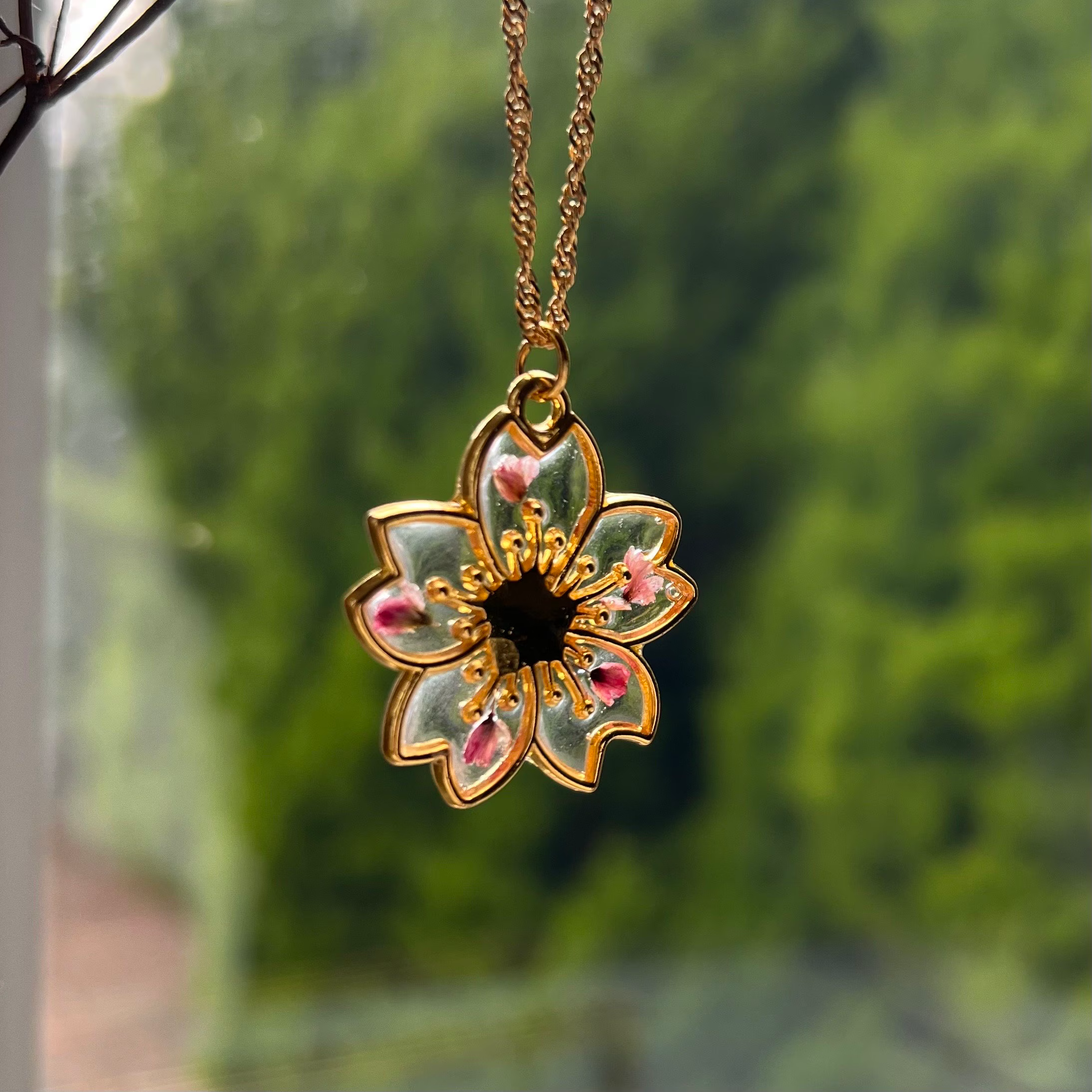 Ghibli Blossom: Handcrafted Fantasy Flower Necklace